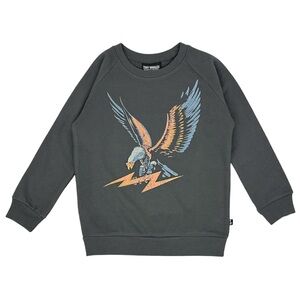 Kids Graphic Eagle Sweatshirt - Charcoal